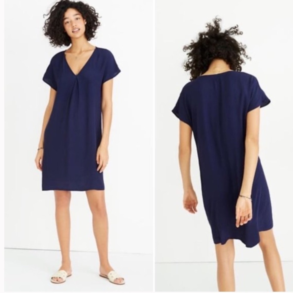 Madewell Navy Blue Shift Dress, Size M
